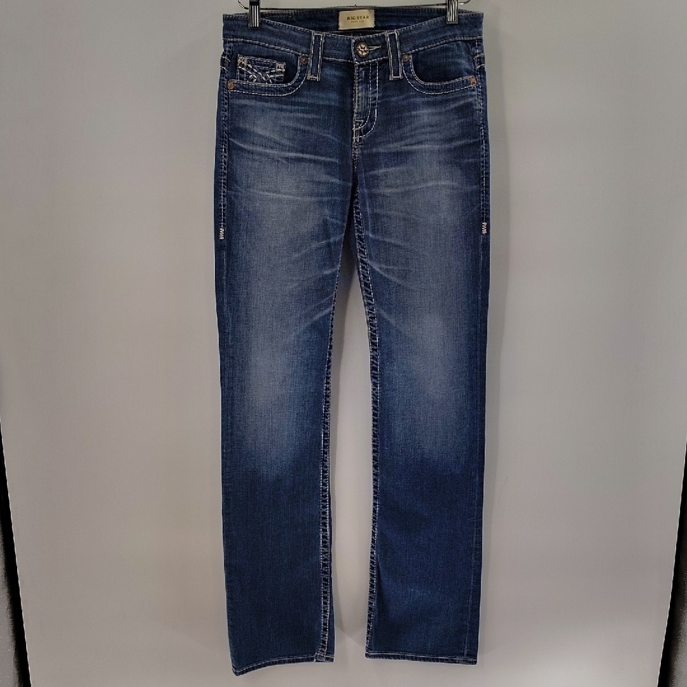 Big Star Remy Boot Denim Jeans Size 28 Long Tall Girl Stretch Mid Rise